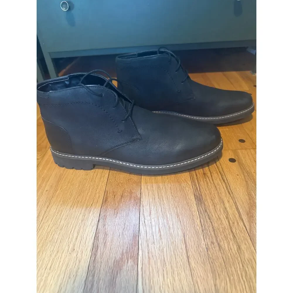 NEW Florsheim Field Chukka Boots Mens Sz 11 Black Nubuck Lace Up